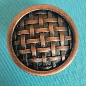 Brainerd Basket Weave Antique Venetian Bronze Knobs Set Of 10